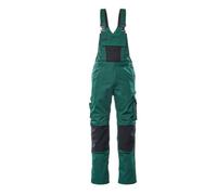 Mascot Unique Augsburg Bib & Brace with Kneepadpockets Green/Black (L30W30.5)