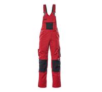 Mascot Workwear 12169 Unique Bib & Brace with kneepad pockets Red/ 32.5" 35"