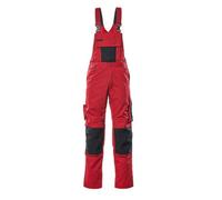 Mascot Workwear 12169 Unique Bib & Brace with kneepad pockets Red/ 42.5" 32"