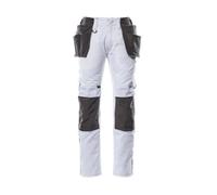 Mascot Unique Lightweight Trousers With Holster Pockets (White/dark Anthracite) (33.5) (Leg Length - Regular)