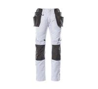 Mascot Unique Lightweight Trousers With Holster Pockets (White/dark Anthracite) (38.5) (Leg Length - Long)