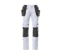 Mascot Unique Lightweight Trousers With Holster Pockets (White/dark Anthracite) (42.5) (Leg Length - Long)