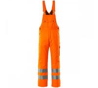 Mascot 00592-880-14 Lech Safe Arctic Quilted Lining Waterproof Class 2 Winter Bib and Brace, Size 2XL, Hi-Vis Orange