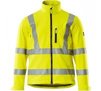 Mascot 08005-159-17 Calgary Safe Arctic Fleece on Inner Side Class 3 Softshell Jacket, Size XL, Hi-Vis Yellow