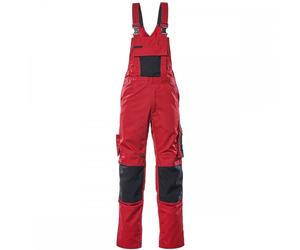 Mascot Workwear 12169 Unique Bib & Brace with kneepad pockets Red/ 30.5" 30"