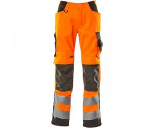 Mascot Workwear 15579 Safe Supreme Trousers with kneepad pockets Hi-Vi 35.5" 30"