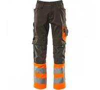 Mascot Safe Supreme Leeds Trousers - Dark Anthracite/hi-Vis Orange (35.5) (Leg Length - Long)