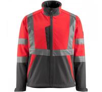 Mascot Workwear 15902 Safe Light Softshell Jacket Hi-Vis Red/Dark Anth M