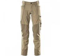 Mascot Light Khaki Stretch Trousers with Kneepad Pockets - 90C48 (L35W32.5)