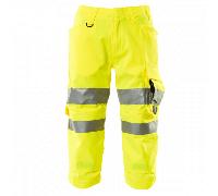Mascot Class 2, 3/4 Length Trousers - Hi-vis Yellow C49 (W33.5)