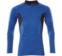 Mascot Long-sleeved Coolmax Pro Polo Shirt - Azure Blue/Dark Navy - XS