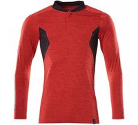 Mascot Long-sleeved Coolmax Pro Polo Shirt - Traffic Red/Black - Large