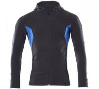 Mascot Workwear 18584 Accelerate Hoodie with zipper Dark Navy/Azure Bl 2XL