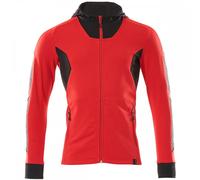 Mascot Workwear 18584 Accelerate Hoodie with zipper Traffic Red/Black M