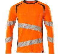 Mascot Workwear 19081 Long-Sleeved Modern Fit T-Shirt Hi-Vis Orange/Da S