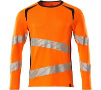 Mascot Workwear 19081 Long-Sleeved Modern Fit T-Shirt Hi-Vis Orange/Da S