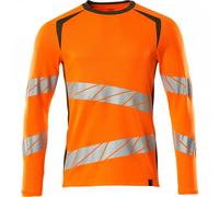 Mascot Workwear 19081 Long-Sleeved Modern Fit T-Shirt Hi-Vis Orange/Mo S