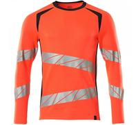 Mascot Workwear 19081 Long-Sleeved Modern Fit T-Shirt Hi-Vis Red/Dark 2XL