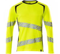 Mascot Workwear 19081 Long-Sleeved Modern Fit T-Shirt Hi-Vis Yellow/ D 2XL