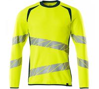 Mascot Accelerate Safe Modern Fit Sweatshirt (Hi-Vis Yellow/dark Petroleum) (X Large)