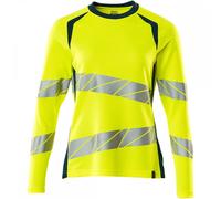 Mascot Workwear 19091 Long-Sleeved Ladies Fit T-Shirt Hi-Vis Yellow/Da 2XL
