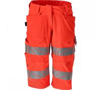 Mascot Workwear 19248 Womens Shorts, long Hi-Vis Red Waist: 32" C 32"