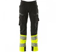 Mascot Workwear 19379 Accelerate Safe Trousers with thigh pockets Blac 31.5" 32"