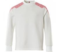 Mascot Workwear 20084 Sweatshirt White/Traffic Red XS Colour: White/Tr XS