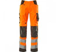 Mascot Workwear 20879 Safe Supreme Trousers with kneepad pockets Hi-Vi 35.5" 32"