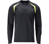 Mascot Workwear 21581 T-shirt, long-sleeved Dark Navy/Hi-Vis Yellow 2X 2XL