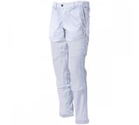 Mascot Customized Stretch Trousers With Kneepad Pockets (White) (32.5) (Leg Length - Regular)