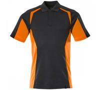 Mascot Accelerate Safe Modern Fit Polo Shirt (Dark Navy/hi-Vis Orange) (Small)