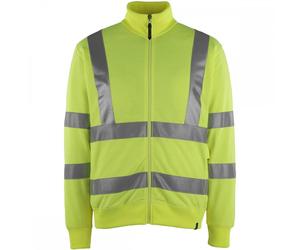 Mascot Workwear 50115 Safe Classic Sweatshirt with zipper Hi-Vis Yello 2XL