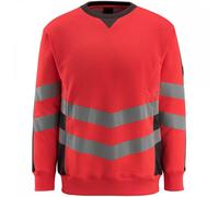 Mascot Workwear 50126 Safe Supreme Sweatshirt Hi-Vis Red/Dark Anthraci M