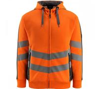 Mascot Workwear 50138 Corby Safe Supreme Hoodie With Zipper Hi-Vis Ora L