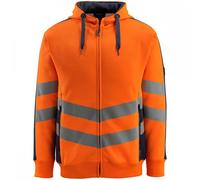 Mascot Workwear 50138 Corby Safe Supreme Hoodie With Zipper Hi-Vis Ora S