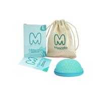 Mascoto® New Generation Menstrual disc, Flat-fit Cup, Medical-Grade Silicone, Reusable, Petal Thin and Ultra Comfortable, Tampon and Pad Alternative with Travel Pouch (Large)