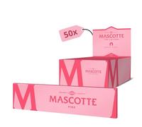 Mascotte Kingsize Slim Pink Rolling Paper Magnetic Closure Box (50 Booklets) 34 Leaves per Booklet