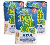 Maseca Blue 1kg (Pack of 3) / Blue Corn Flour For Tortillas, Masa Harina Azul, Gluten Free Flour
