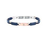 Maserati Ceramic Men's Chain Bracelet | Steel, Blue, Rose-Gold, Size 19 + 3 cm