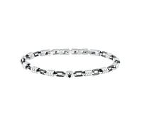 Maserati Ceramic Men's Chain Bracelet | Steel, Ceramic, Black Color, Silver, Size 18.5 + 3 cm