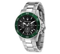 Maserati Men's Competizione Racing-Inspired Stainless Steel Sapphire Crystal Analogue Quartz Watch One Size Silver