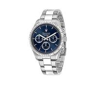 Maserati Competizione 43 Mult 43Mm Blu Dial Mens Watch Stainless Steel, Silver, Men Ilver