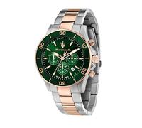 Maserati Gents Competizione Green Dial Two Tone Stainless Steel Watch