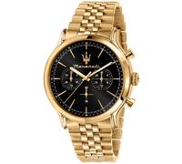 Maserati Epoca 42 Mm Chr Black Dial Br Yg Watch Golden Men