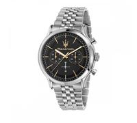 Maserati Gents Epoca Black Dial Stainless Steel Watch