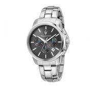 Maserati Gents Successo Gunmetal Dial Stainless Steel Chronograph Watch