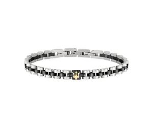 Maserati ICONIC BR CHAIN SS YG Bracelet Stainless Steel JM320AST08 - Man - Stainless Steel Black/Silver 21 cm