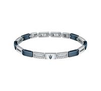 Maserati Jewels Men's bracelet in Steel, blue IP, precious stones, Ceramic
