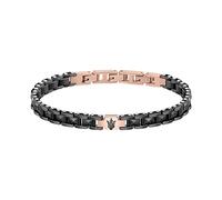 Maserati Jewels Men's bracelet in steel, ceramic, black IP, rose gold IP - JM422ATZ13